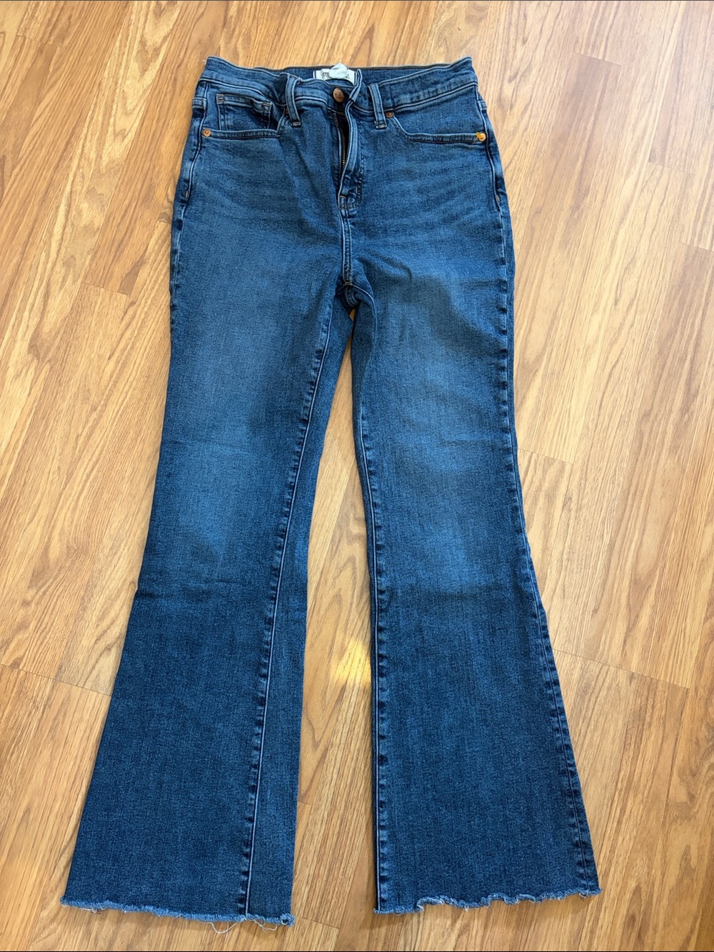 Madewell Jeans Skinny Flare with Raw Frayed Hem Size 29